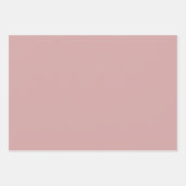 Moderne staubige Rose rosa Schlicht Solid Color Geschenkpapier Set (Vorderseite 2)