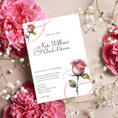 Moderne staubige Rose Sommerblüte Hochzeitseinladu Einladung