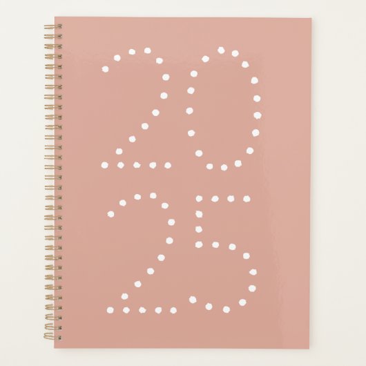 Moderne staubrosa Jahrtypografie Planer (Vorderseite)