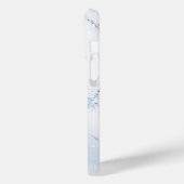 Moderne Stein Staubblau Marmor Case-Mate iPhone Hülle (Rückseite / Links)