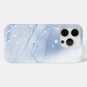 Moderne Stein Staubblau Marmor Case-Mate iPhone Hülle (Rückseite (Horizontal))