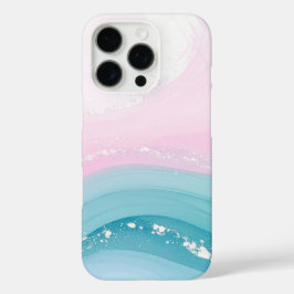 Moderne Stein Staubblau Marmor iPhone 16 Pro Hülle