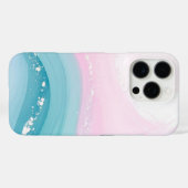 Moderne Stein Staubblau Marmor Case-Mate iPhone Hülle (Rückseite (Horizontal))