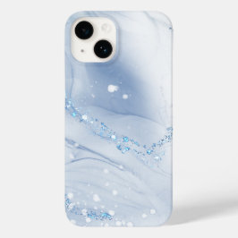 Moderne Stein Staubblau Marmor Case-Mate iPhone 14 Hülle