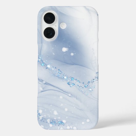 Moderne Stein Staubblau Marmor Case-Mate iPhone Hülle (Rückseite)