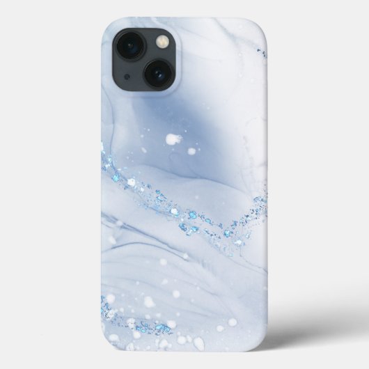 Moderne Stein Staubblau Marmor Case-Mate iPhone Hülle (Rückseite)
