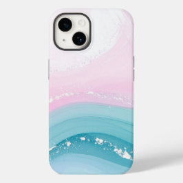 Moderne Stein Staubblau Marmor Case-Mate iPhone 14 Hülle