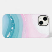 Moderne Stein Staubblau Marmor Case-Mate iPhone Hülle (Rückseite (Horizontal))