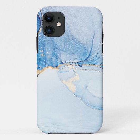Moderne Stein Staubblau Marmor Case-Mate iPhone Hülle (Rückseite)