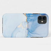 Moderne Stein Staubblau Marmor Case-Mate iPhone Hülle (Rückseite (Horizontal))