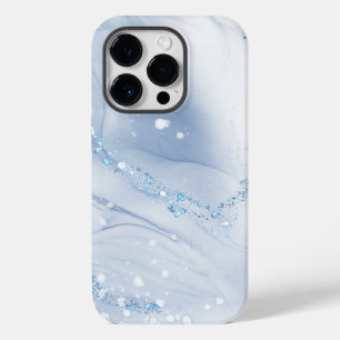 Moderne Stein Staubblau Marmor Case-Mate iPhone 14 Pro Hülle