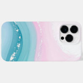 Moderne Stein Staubblau Marmor Case-Mate iPhone Hülle (Rückseite (Horizontal))