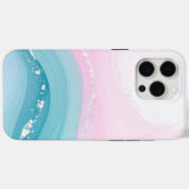 Moderne Stein Staubblau Marmor Case-Mate iPhone Hülle (Rückseite (Horizontal))