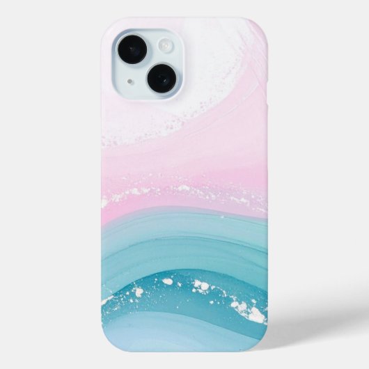 Moderne Stein Staubblau Marmor Case-Mate iPhone Hülle (Rückseite)