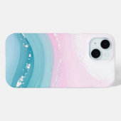 Moderne Stein Staubblau Marmor Case-Mate iPhone Hülle (Rückseite (Horizontal))