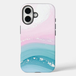 Moderne Stein Staubblau Marmor iPhone 16 Hülle