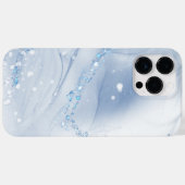 Moderne Stein Staubblau Marmor Case-Mate iPhone Hülle (Rückseite (Horizontal))