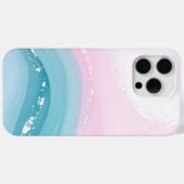 Moderne Stein Staubblau Marmor Case-Mate iPhone Hülle (Rückseite (Horizontal))