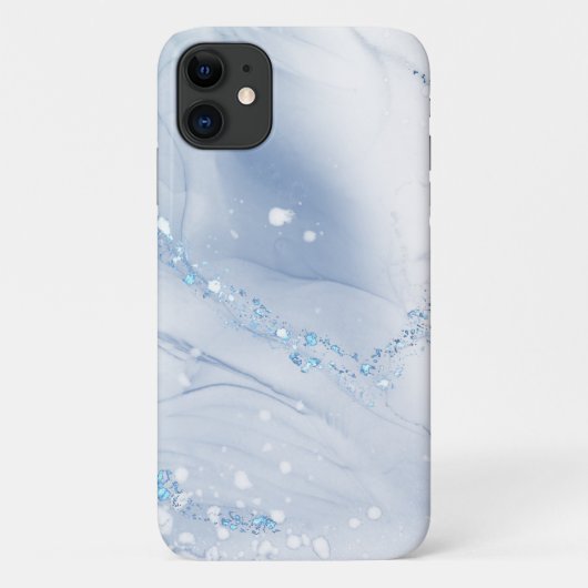 Moderne Stein Staubblau Marmor Case-Mate iPhone Hülle (Rückseite)