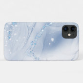 Moderne Stein Staubblau Marmor Case-Mate iPhone Hülle (Rückseite (Horizontal))