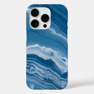 Moderne Stein Staubblau Marmor iPhone 16 Pro Hülle