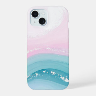 Moderne Stein Staubblau Marmor iPhone 15 Hülle