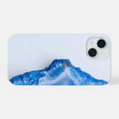 Moderne Stein Staubblau Marmor iPhone 15 Hülle (Rückseite (Horizontal))