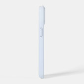 Moderne Stein Staubblau Marmor iPhone 15 Hülle (Rechte Seite)