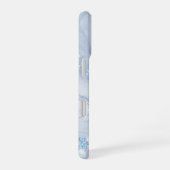 Moderne Stein Staubblau Marmor iPhone 16 Hülle (Rechte Seite)