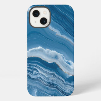 Moderne Stein Staubblau Marmor iPhone 13 Hülle