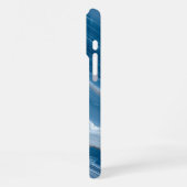Moderne Stein Staubblau Marmor iPhone Hülle (Linke Seite)