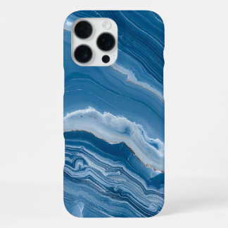 Moderne Stein Staubblau Marmor iPhone 16 Pro Max Hülle