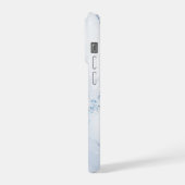 Moderne Stein Staubblau Marmor iPhone Hülle (Linke Seite)
