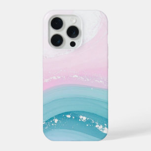 Moderne Stein Staubblau Marmor iPhone 15 Pro Hülle