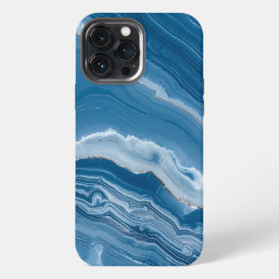 Moderne Stein Staubblau Marmor iPhone 13 Pro Max Hülle