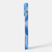 Moderne Stein Staubblau Marmor iPhone Hülle (Linke Seite)