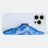 Moderne Stein Staubblau Marmor iPhone Hülle (Rückseite (Horizontal))