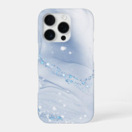Moderne Stein Staubblau Marmor iPhone 16 Pro Hülle