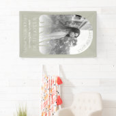 Moderne Steingrau-Bogen-Foto-Abschluss-Willkommens Banner (Insitu)