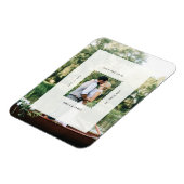 Moderne Stempel Save the Date Hochzeitsfoto Magnet (Linke Seite)