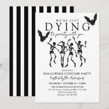 Moderne sterbende Party-Skelette Halloween-Party