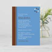 Moderne Stern-Bar Mitzvah Einladung (Stehend Vorderseite)