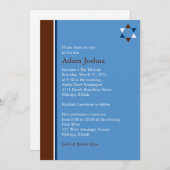 Moderne Stern-Bar Mitzvah Einladung (Vorne/Hinten)