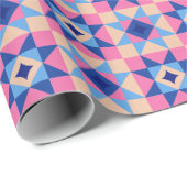 Moderne Stern-Block-Decke Geschenkpapier (Rolleneckpunkt)