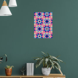 Moderne Stern-Block-Decke Poster