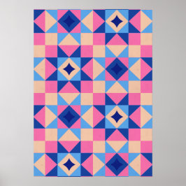 Moderne Stern-Block-Decke Poster