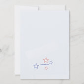 Moderne Sterne 4. Juli Einladung (Rückseite)