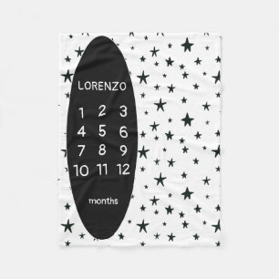 Moderne Sterne Baby Milestone Schuppen Fleecedecke