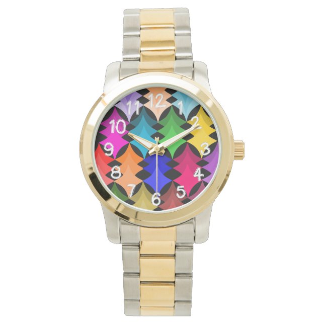 Moderne Sterne Mitte des Jahrhunderts Armbanduhr (Vorderseite)