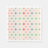 Moderne Sterne Mitte des Jahrhunderts Serviette (Vorderseite)